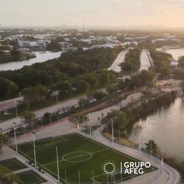 Parque del Lago en el residencial Lagos del Sol.