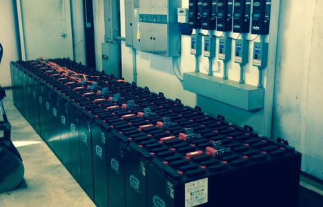 Forklift batteries for solar