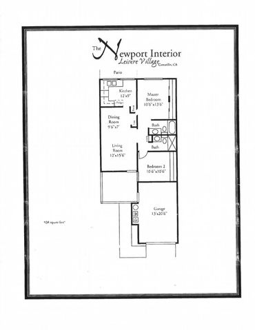 Newport 2 bedroom 2 bath with Garage.