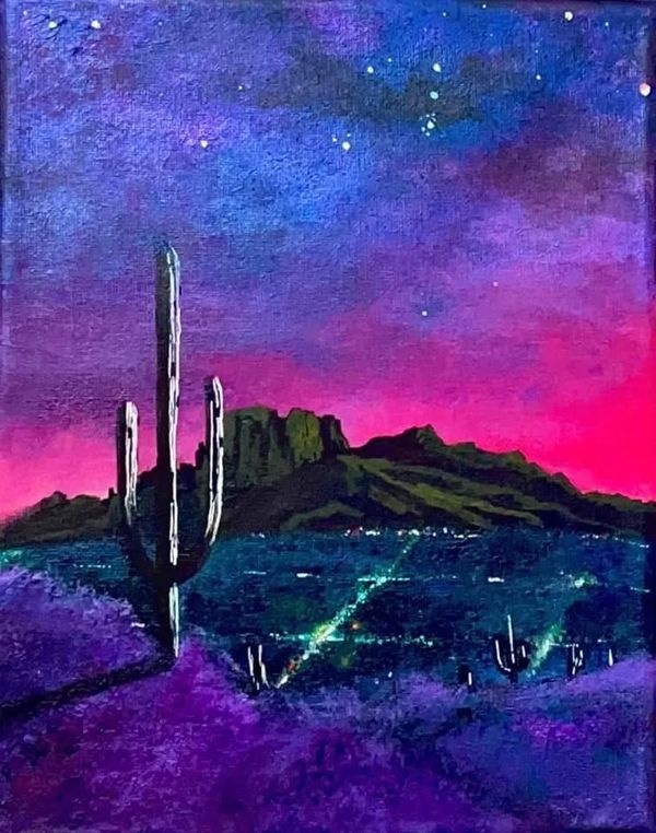 "Twight Light Over Tucson 8x10 inches
























Tucson cityscape 




