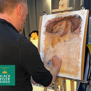 Ryan is drawing Alex in our LIFE DRAWING CLASS