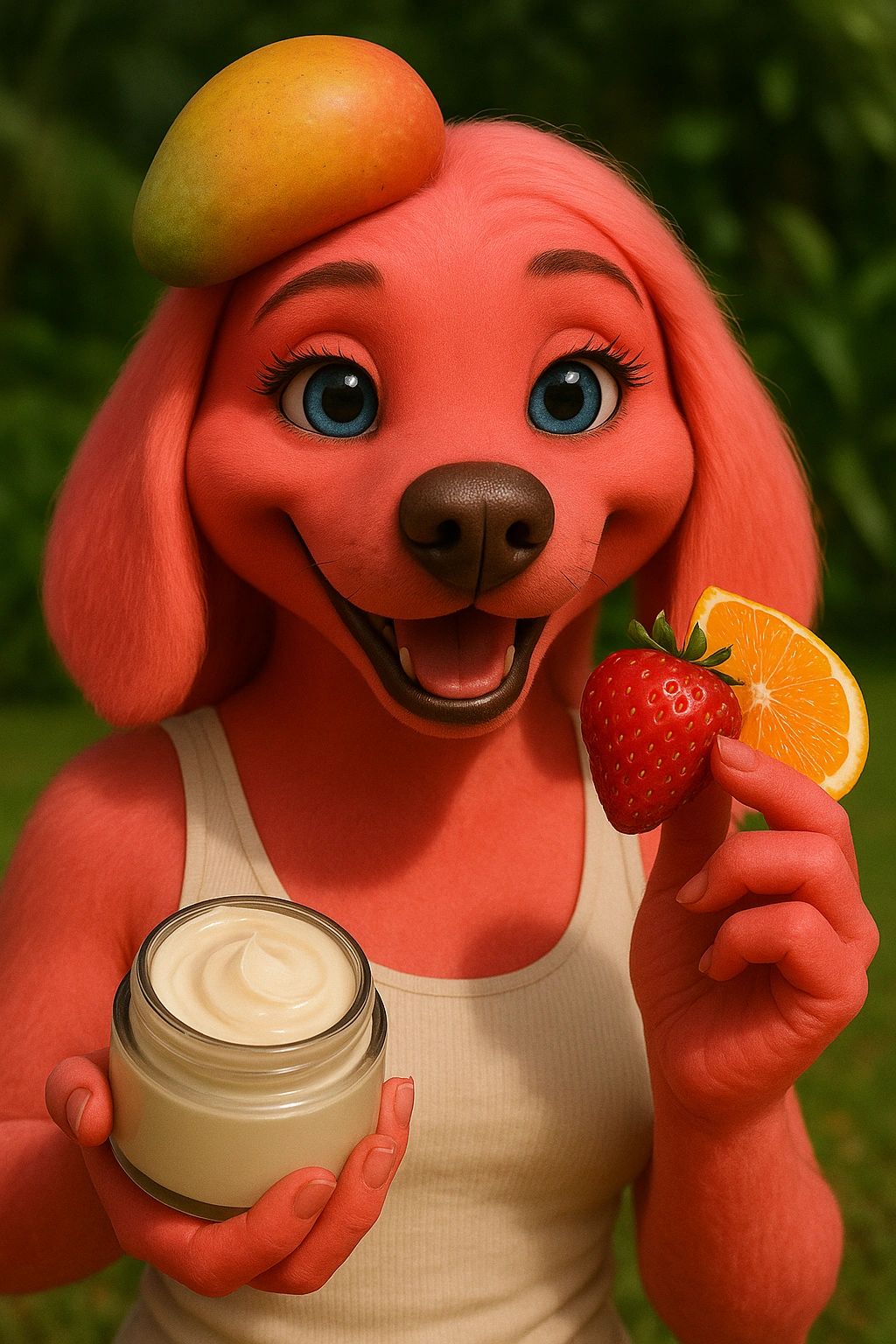 Ipo the Fruity Puppy knows real fruit beats essential oils