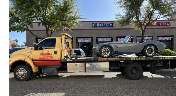 Classic car towing