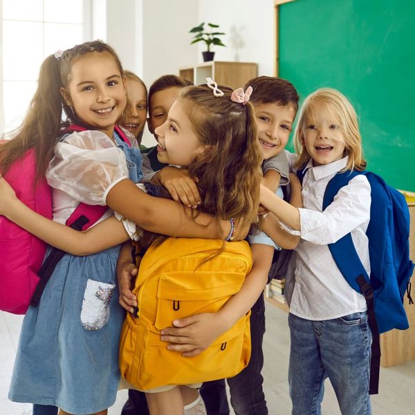 Children hugging and Happy with Embrace Abilities