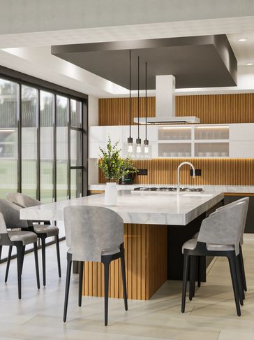 Modern kitchen render for an interior design client