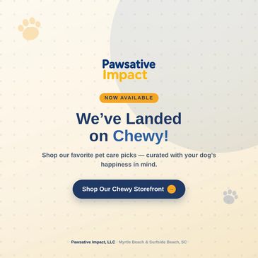 Announcement for Pawsative Impact partnership with Chewy.