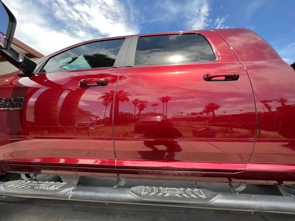 1 to 3 stage Paint correction on maroon truck