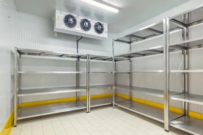 Walk in freezer interior