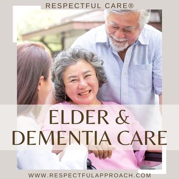 Elder man and woman smiling with younger woman