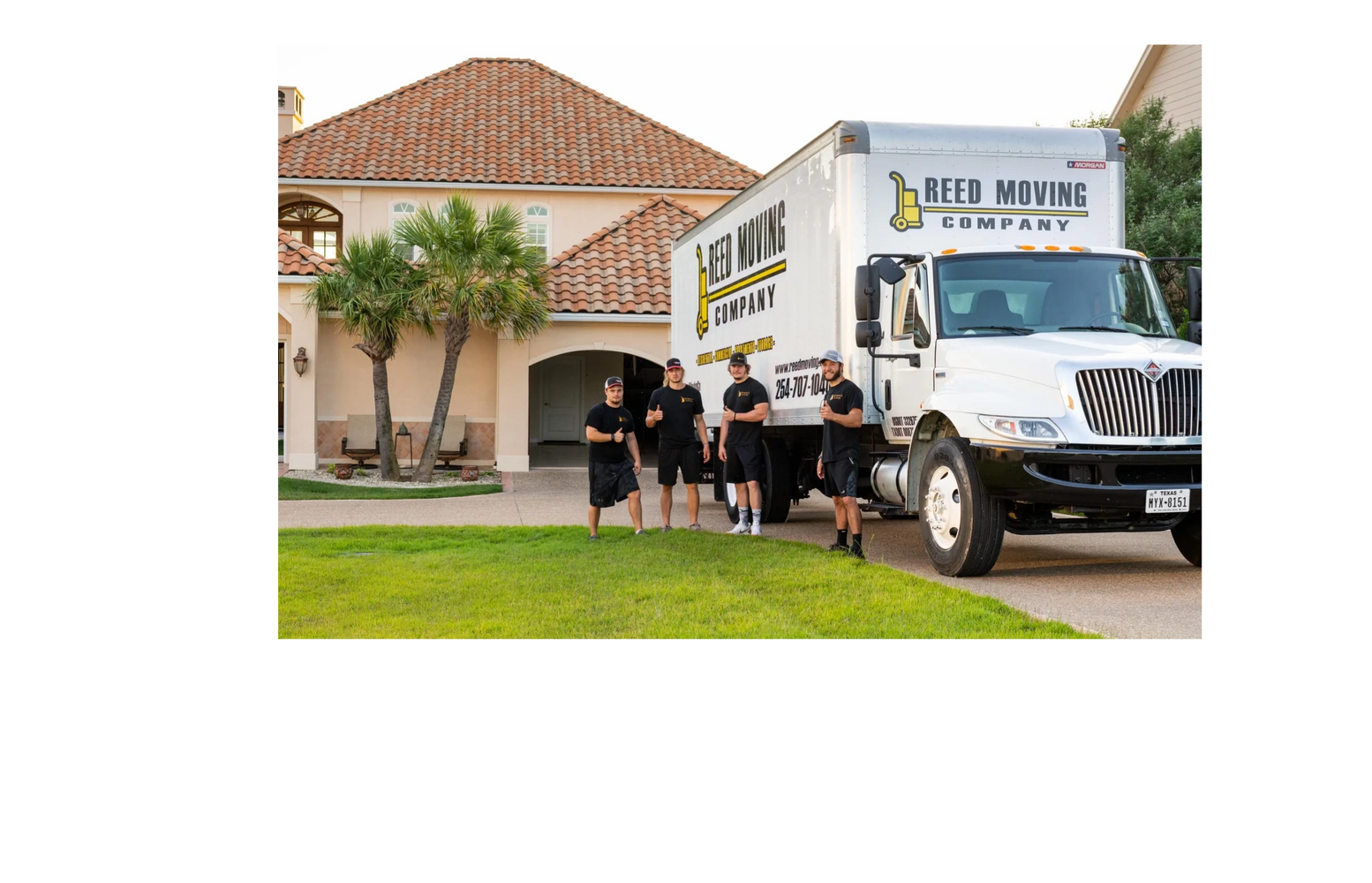 One of the Reed Moving trucks with a team of our professional and experienced movers,