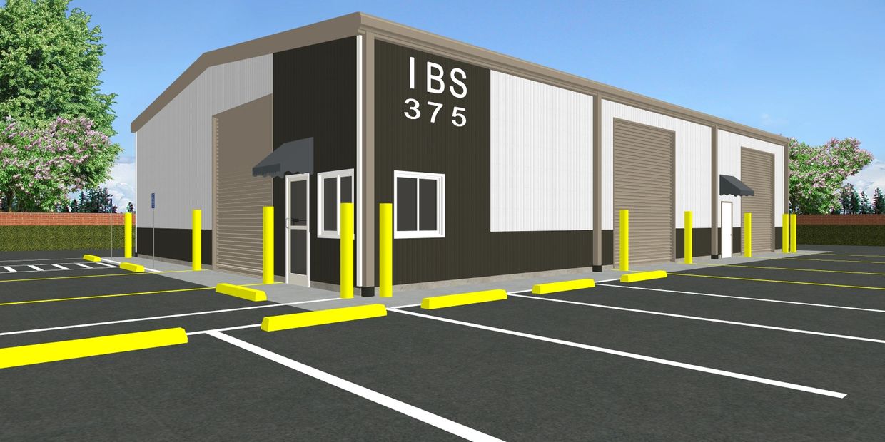 Plan #375 turnkey construction package by Inco Building System is the pre-engineered metal building 