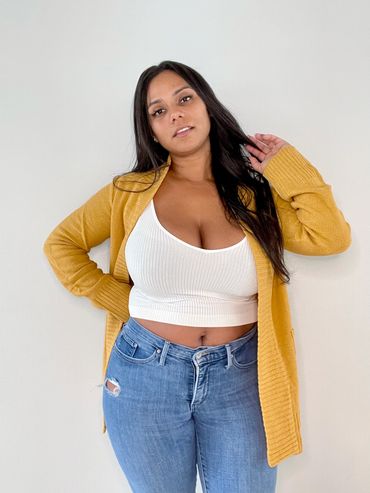 Moments After Cardigan - Mustard from Fashion Nova