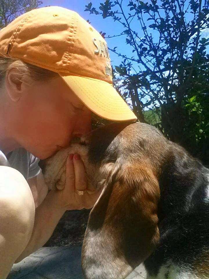 Roxy getting a well-deserved smooch Roxy getting a well-deserved smooch