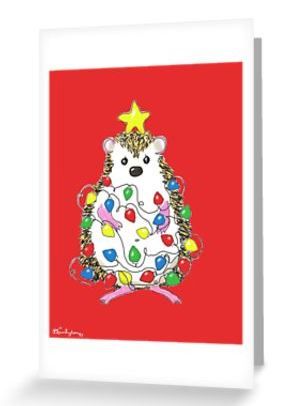 Hedgehog Holiday Card