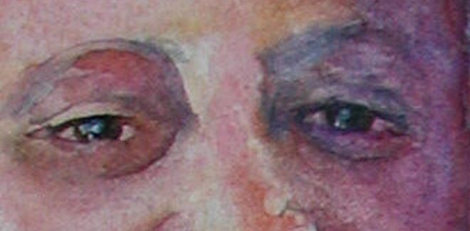 eye detail watercolor family portrait