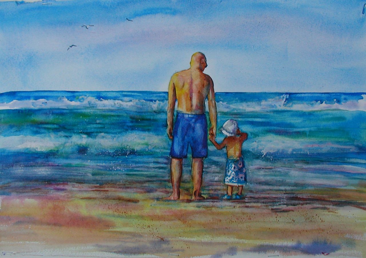 family vacation watercolor portrait family vacation watercolor portrait