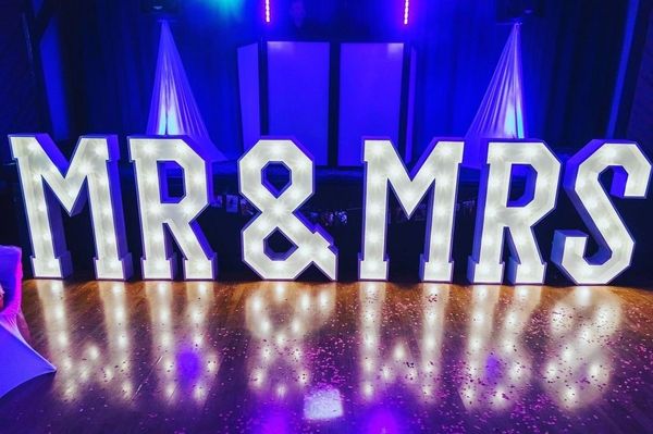illuminated mr and mrs