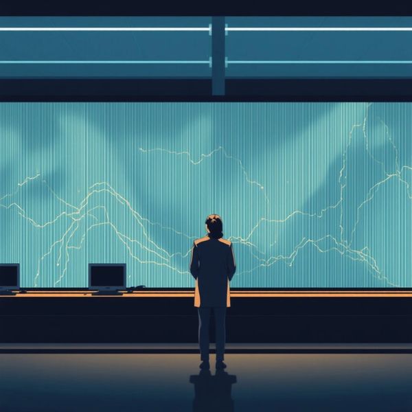 looking out the window storm illustration