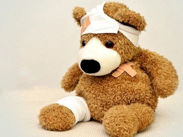 healed teddy bear 