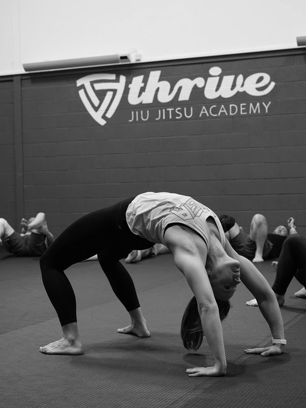 Gemma doing stretch class