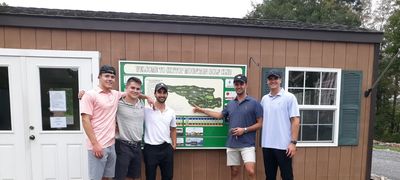 Scenic view of golfers at Skytop Mountain