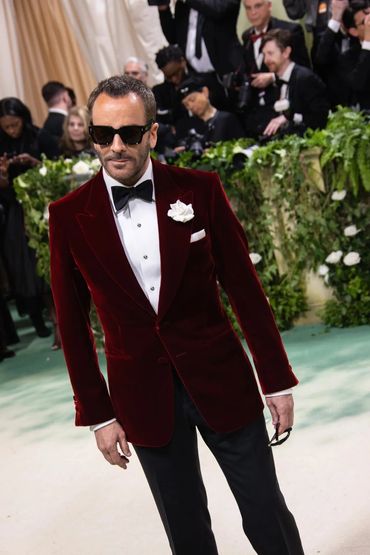 Tom Ford in Tom Ford suit, at 2024 Met Gala.