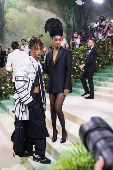 Jaden Smith and Willow Smith in Dior Haute Couture, at 2024 Met Gala.
