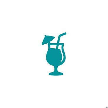 teal cocktail drink icon