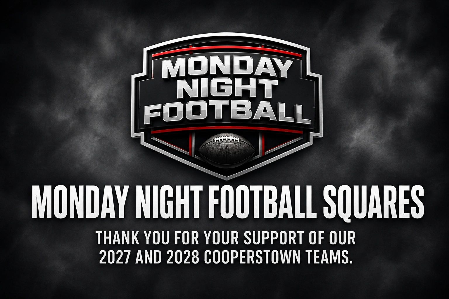 Monday Night Football Squares support message.