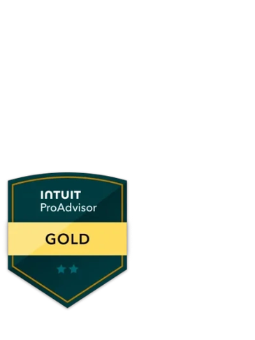 Gold QuickBooks ProAdvisor badge for Casey Daniels Bookkeeping, bookkeeper in Santa Cruz, CA