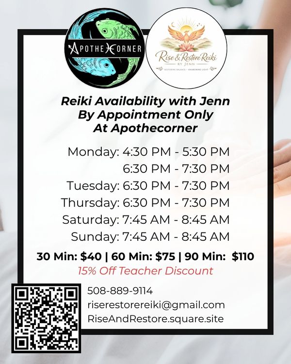 Rise & Restore Reiki with Jennifer Farland at Apothecorner
