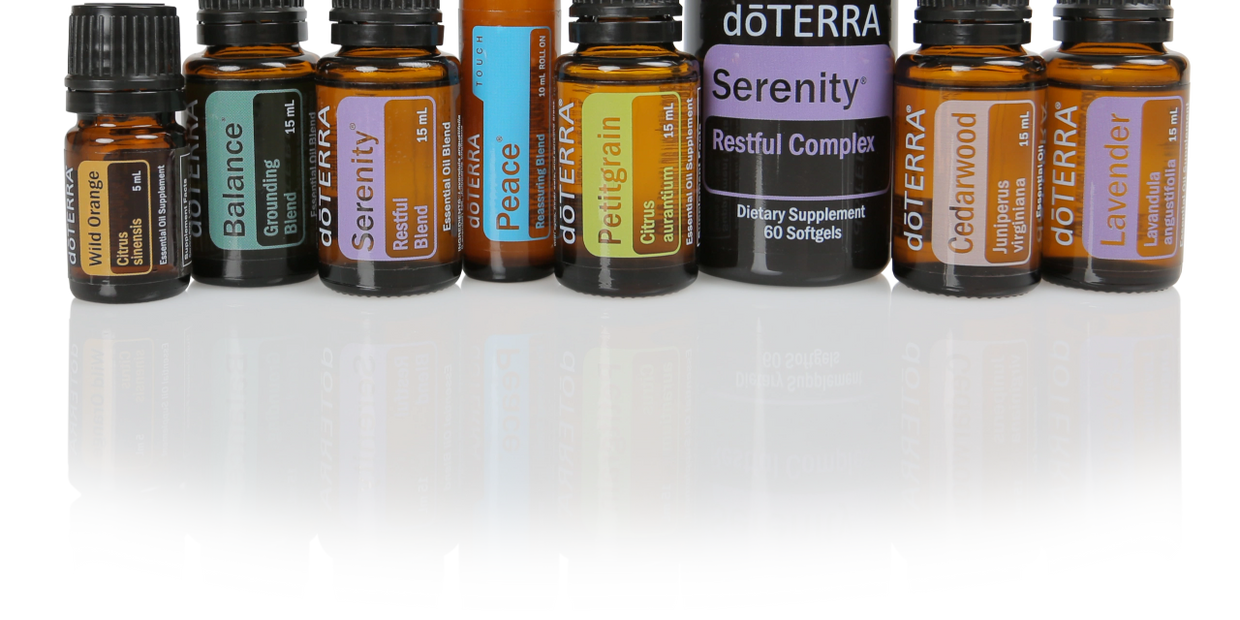 Assortment of doTERA oils.