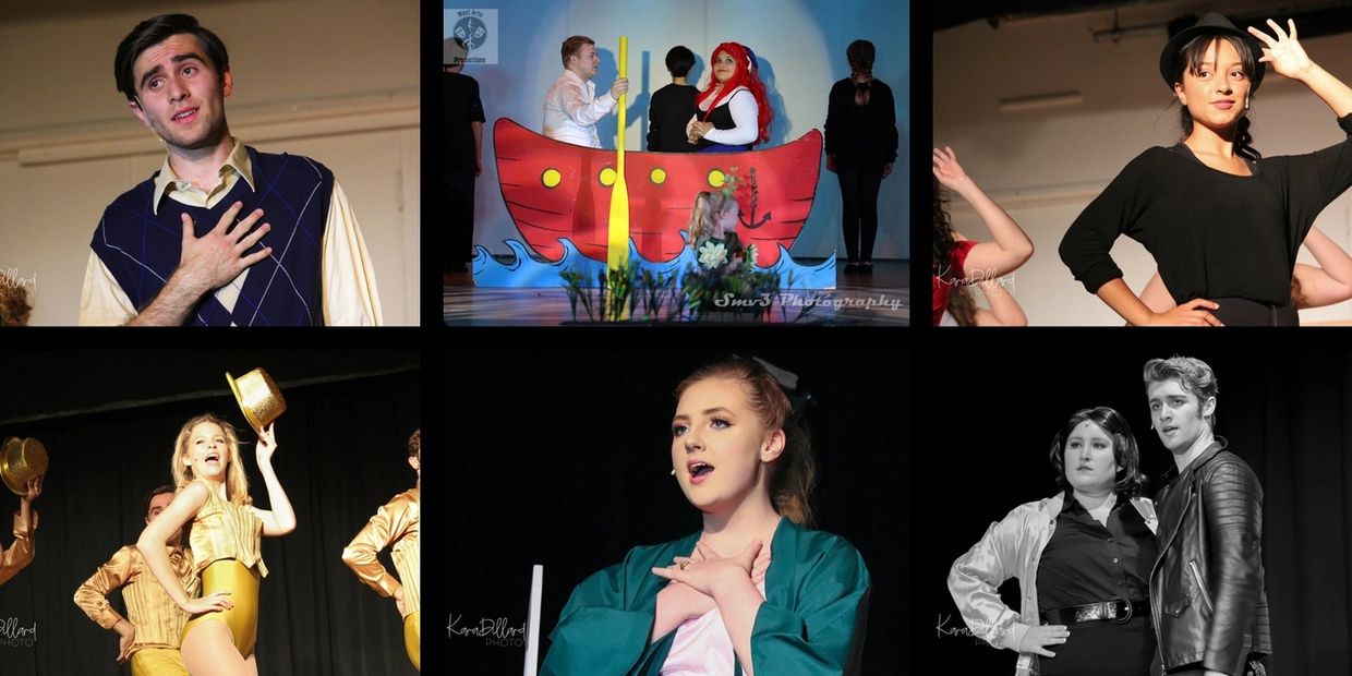 Collage of theatrical performances featuring expressive actors in various costumes and scenes.