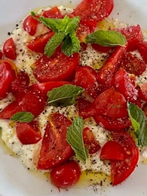 Fresh Tomatoes with Whipped Feta