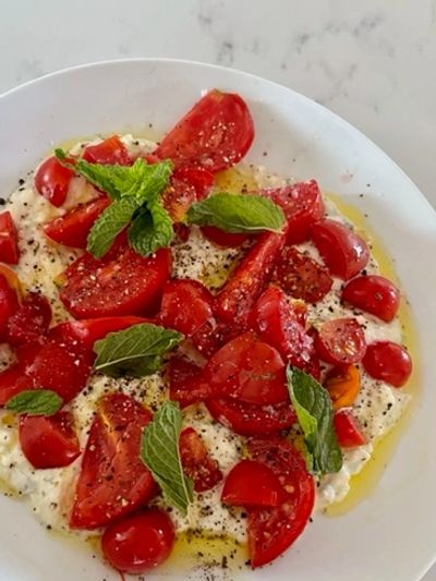 Fresh Tomatoes with Whipped Feta