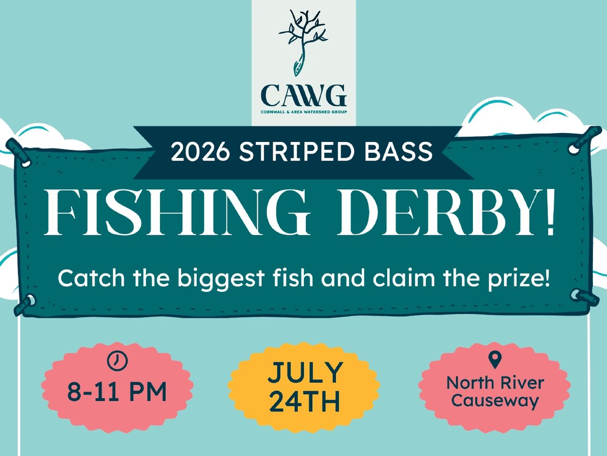 2026 Striped Bass Fishing Derby on July 24th, 8-11 PM at North River Causeway.