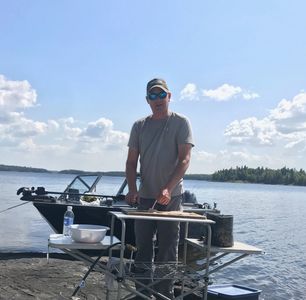 Walleye Shore Lunch prepared to perfection on a Lac Seul canada fishing trip. Lac Seul Walleye Trip