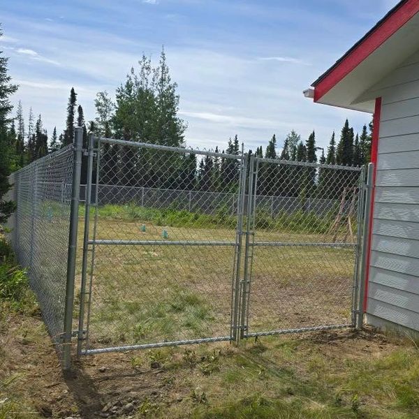 Galvanized fencing—built tough to withstand Alaska’s weather, year after year.