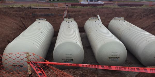 Fuel Tank Excavation after setting (3) 12,000 Gallon and (1) 20,000 Gallon tanks.