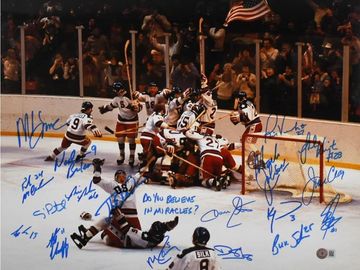 1980 Miracle on Ice Autographed 16x20 Photo w/ Do You Believe-Beckett W Hologram . If a product is u