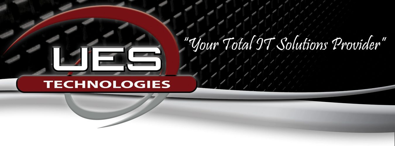 UES Technologies logo and slogan