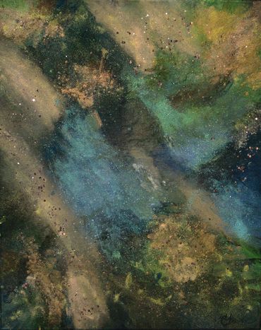 Chandra Kettlewell
Algae on Quartz I (2021)
Acrylic on Canvas
20 x 16 x .5 inches
$50 USD
