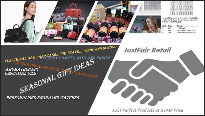 The perfect place for gifts, wool tapestry kit. bags, cases, jewellery, watches