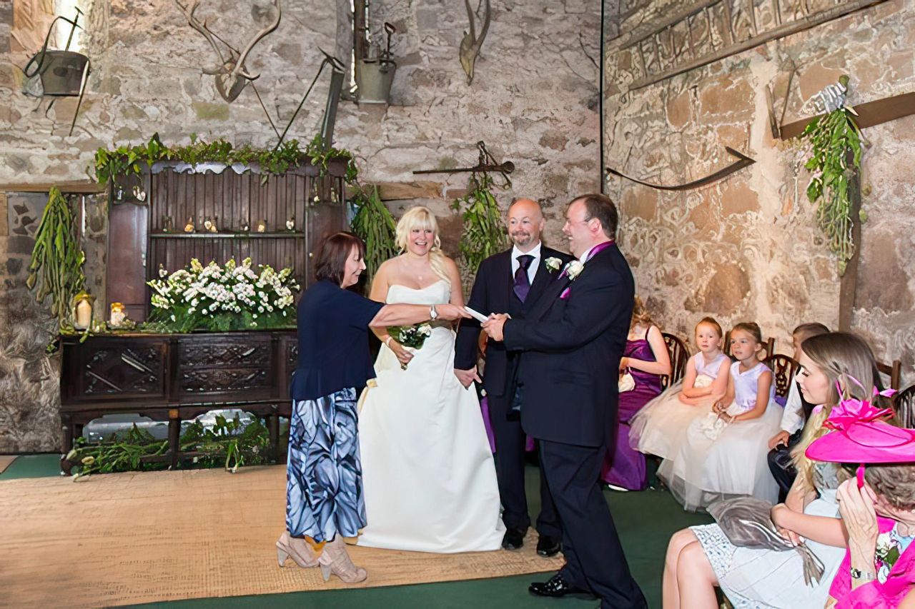 Usk castle wedding