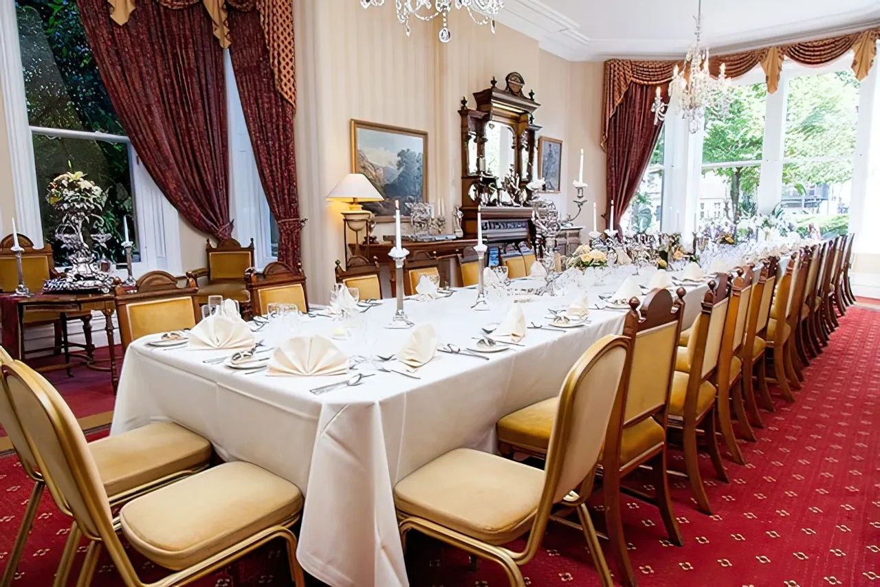 Wedding reception room at Mansion House Cardiff