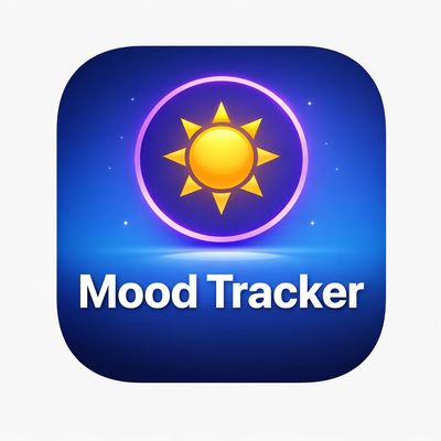 Icon for a Mood Tracker app with a sun symbol.