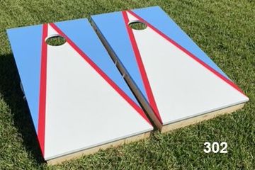 Light Blue and White Cornhole Boards