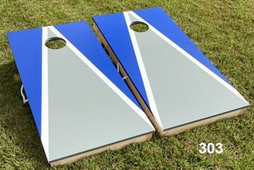 Royal and Grey Cornhole Boards