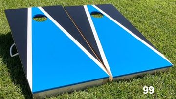 Panthers Blue and Black Cornhole Boards