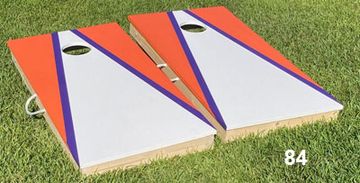 Orange and White Cornhole Boards